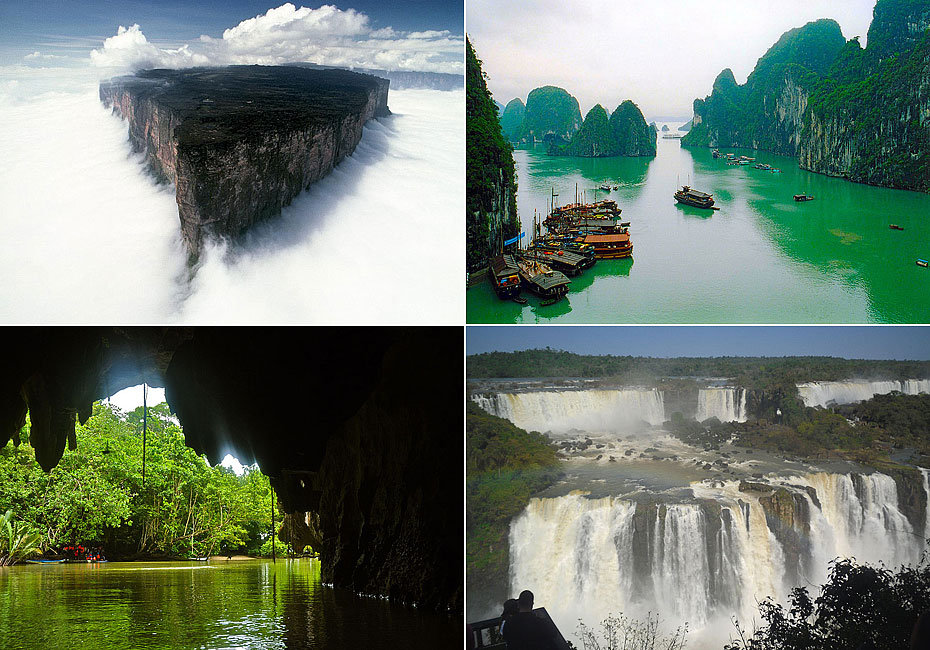 总部设在瑞士的“世界新七大奇迹基金会”12日通过其官网公布了“世界新七大自然奇观”的初步评选结果，巴西的亚马逊、越南的下龙湾、阿根廷的伊瓜苏瀑布、韩国的济州岛、印度尼西亚的科莫多国家公园、菲律宾的普林塞萨地下河以及南非的桌山榜上有名。