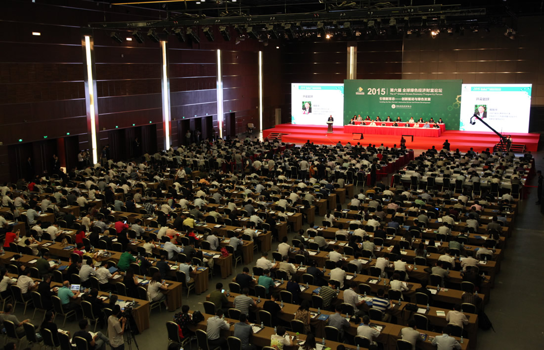 第六届全球绿色经济财富论坛开幕式现场